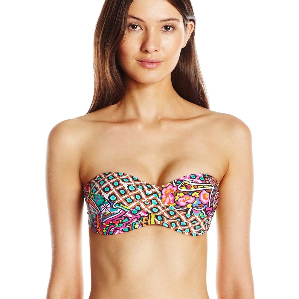 Trina Turk Vibrant Geometric Bikini Top size 6 - Picture 2 of 7